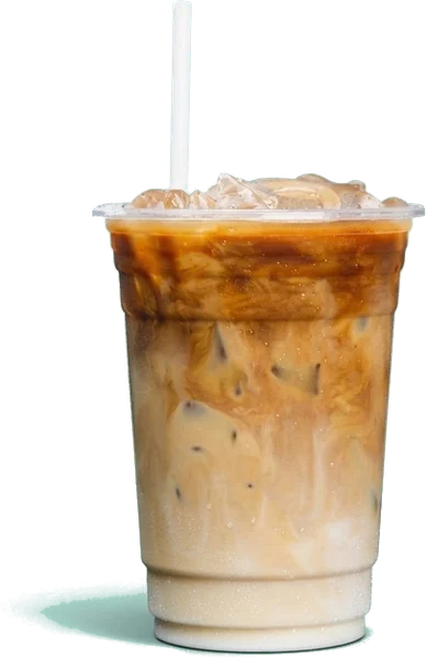 Iced caramel latte