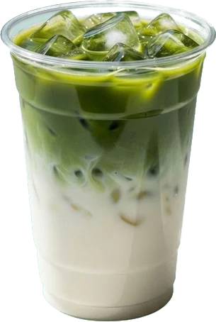 Iced matcha latte